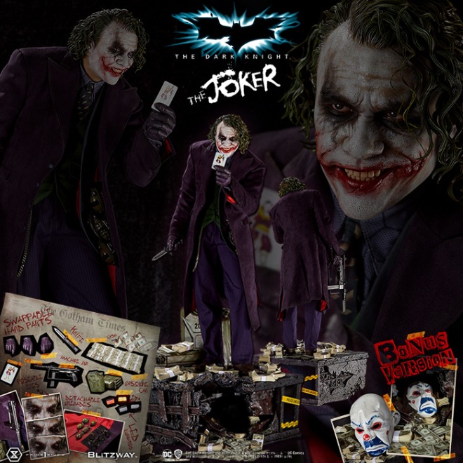 [입고완료][기간한정보너스파츠지급]블리츠웨이 BLITZWAY 다크나이트(2008)-조커 1/3스케일 스태츄 보너스 버전 Joker (The Dark Knight, 2008) - BONUS VERSION ◈쇼트없이 안전하게 입고◈뽁뽁이 안전포장 발송