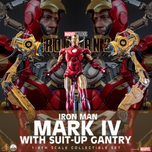 [잔금결제전용][23년 3분기]핫토이 QS021 1/4 아이언맨 2 아이언맨 마크4&amp;슈트-업 겐트리 세트 Hot Toys QS021 Iron Man 2 - 1/4th scale Iron Man Mark IV with Suit-Up Gantry Collectible Set ◈뽁뽁이 안전포장 발송◈