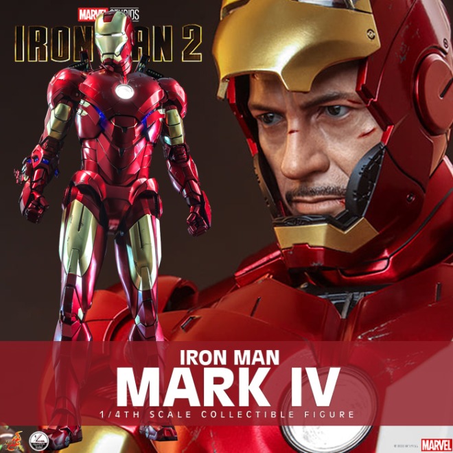 [23년 3분기]핫토이 QS020 1/4 아이언맨 2 아이언맨 마크4 Hot Toys QS020 Iron Man 2 - 1/4th scale Iron Man Mark IV Collectible Figure ◈뽁뽁이 안전포장 발송◈