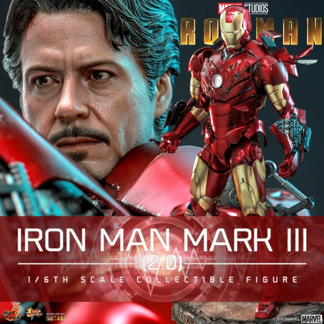 [23년 3분기~4분기] 핫토이 1/6 아이언맨 마크3 (2.0) MMS664D48 Hot Toys Iron Man - 1/6th scale Iron Man Mark III (2.0) ◈뽁뽁이 안전포장 발송◈