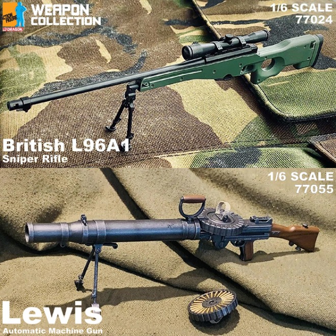 [입고완료] DML 1/6 영국 L96A1 저격총/루이스 자동기관총(77024/77055) 2종 중 택일 DML - 1/6 British L96A1 Sniper Rifle/Lewis Automatic Machine Gun (77024/77055)