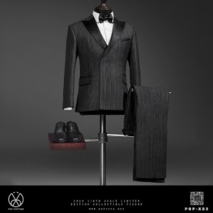 [22년 2분기]팝토이즈 1/6 X 시리즈 남성 스트라이프 수트 쿠튀르 버전 (X32) POPTOYS - 1/6 X Series - Men&#039;s Striped Suit Couture Version (X32) ◈뽁뽁이 안전포장 발송◈