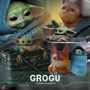 [잔금결제전용][22년 10월 12일 전후]핫토이 TMS043 1/6 스타워즈:더 만달로리안 그로구 세트 Star Wars: The Mandalorian™ - 1/6th scale Grogu™ Collectible Set ◈뽁뽁이 안전포장 발송◈